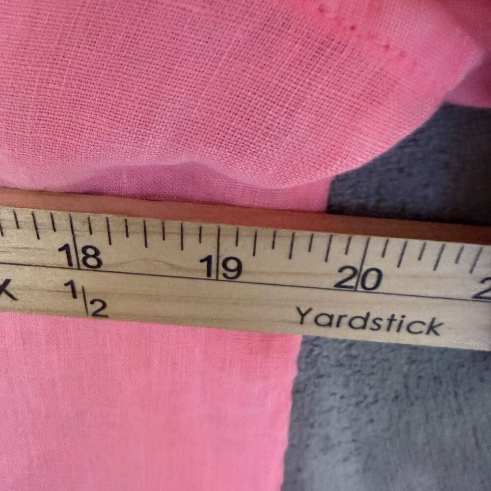 Lilly Pulitzer 100% Linen Shirt Pink S Long Sleeve Button Classic Resort Coastal - Picture 6 of 8